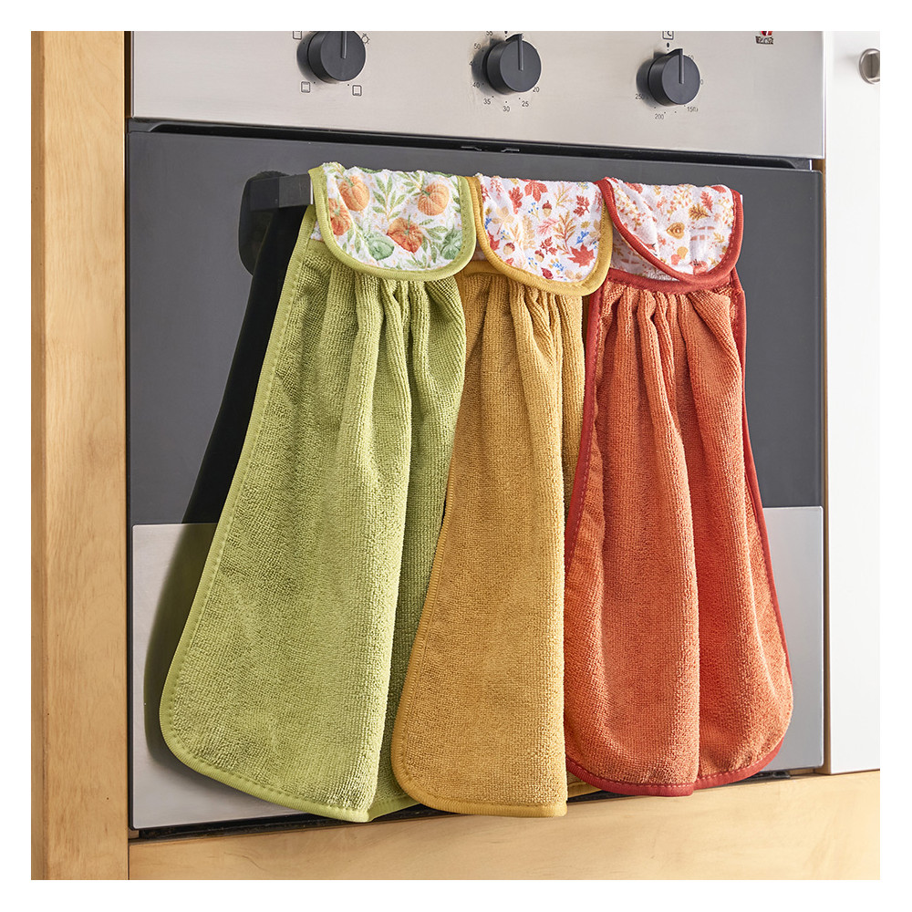 Lot de 3 torchons accroche four