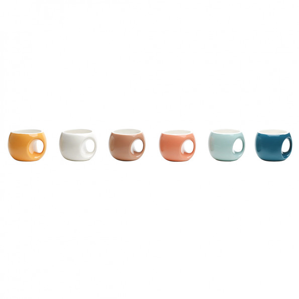 Lot de 6 tasses à café rétro