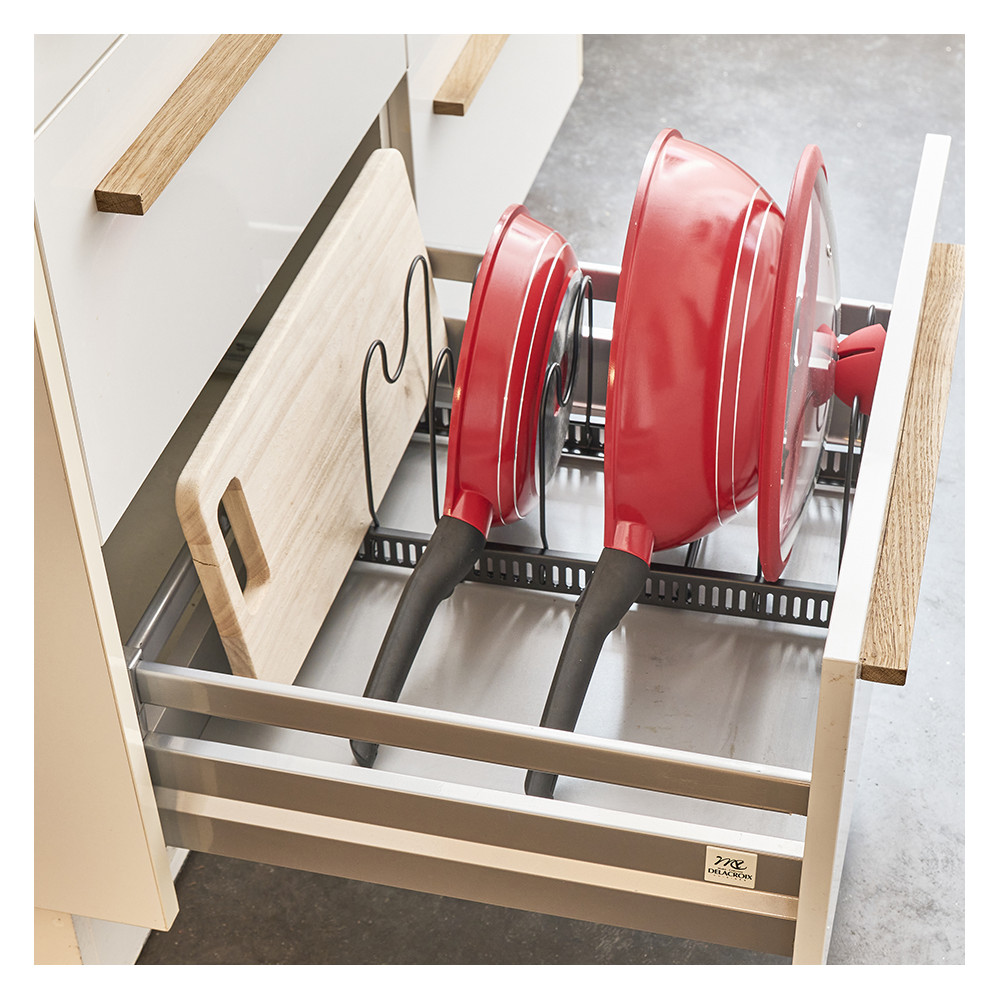 Range-poêles et couvercles ajustable