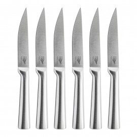 Lot de 6 couteaux à steak tout inox