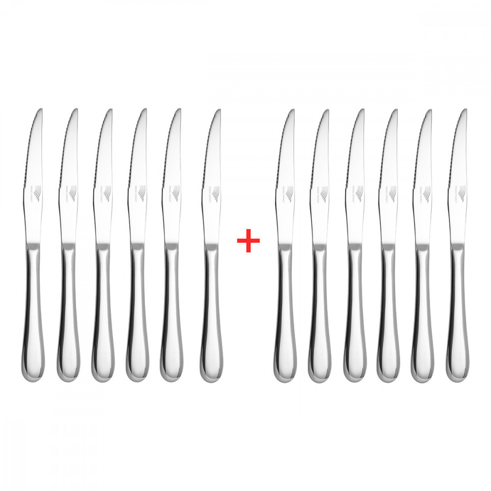 Set de 6 couteaux à steak "ARGELÈS" + 6 couteaux offerts