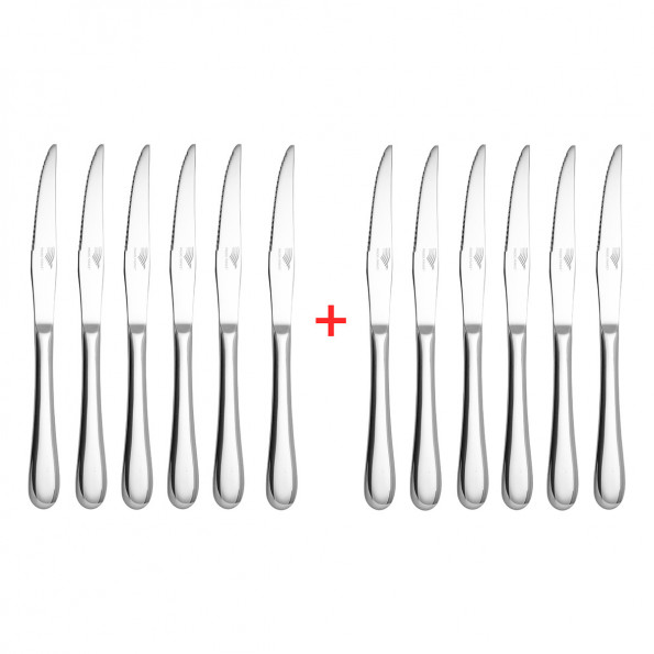 Set de 6 couteaux à steak "ARGELÈS" + 6 couteaux offerts