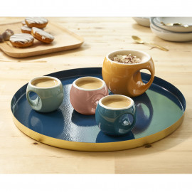 Plateau rond en métal