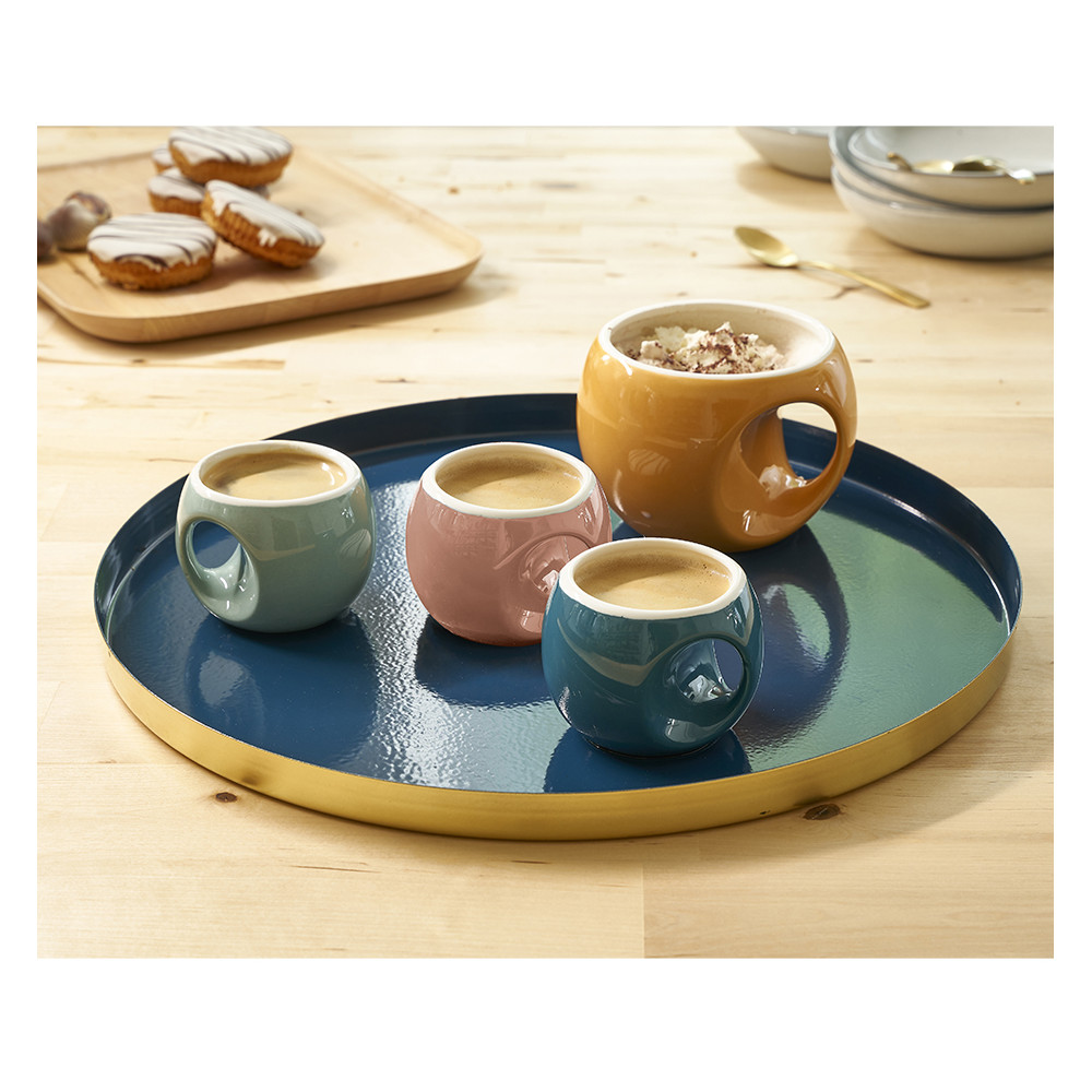 Plateau rond en métal