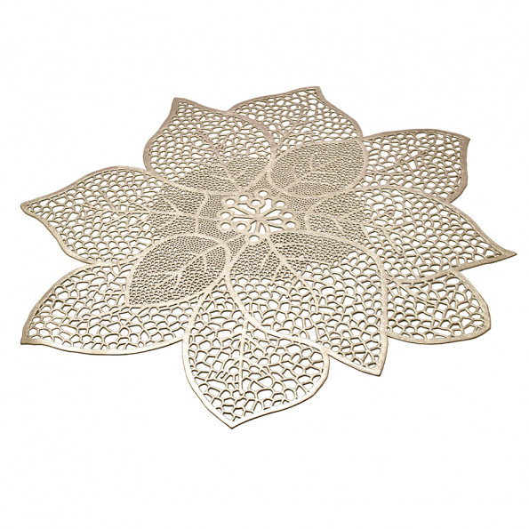 Lot de 6 sets de table forme poinsettia