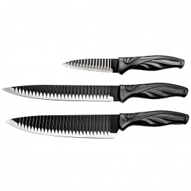 Lot de 3 couteaux lame glissante