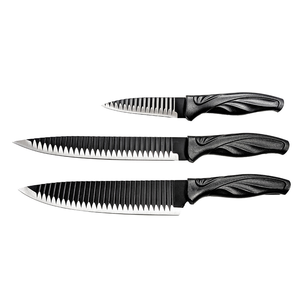 Lot de 3 couteaux lame glissante