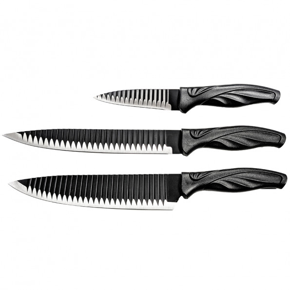 Lot de 3 couteaux lame glissante