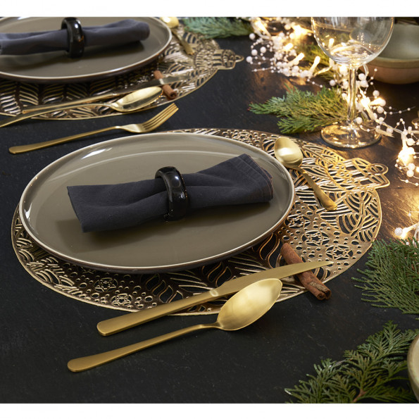 Lot de 4 sets de table forme boule de Noël