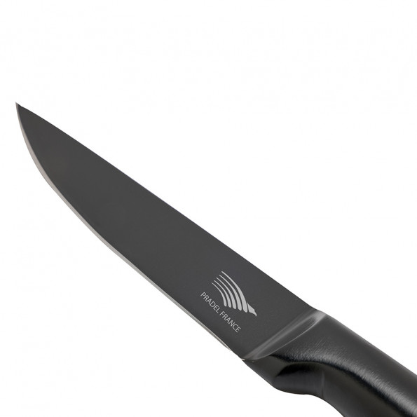 Lot de 6 couteaux à steak tout inox noir