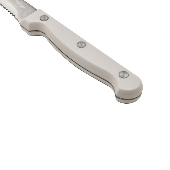 Lot de 6 couteaux à steak - blanc