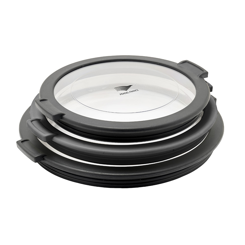 Lot de 3 couvercles hermétiques