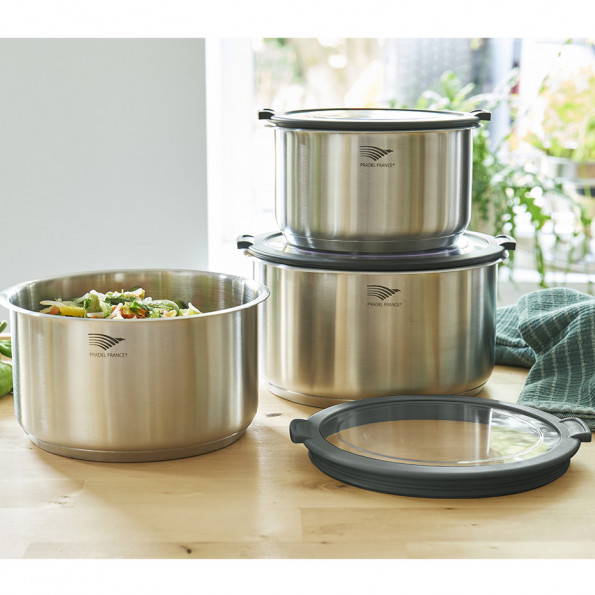 Lot de 3 couvercles hermétiques