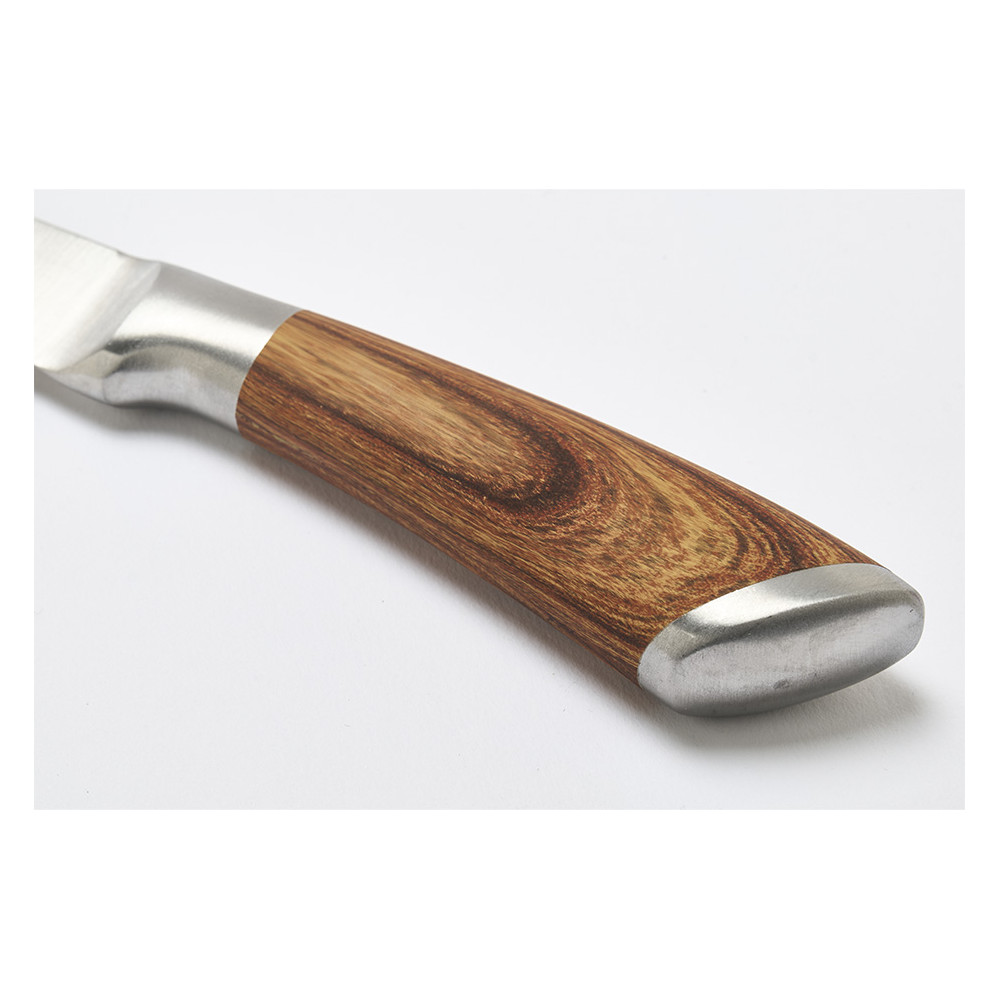 Coffret 3 couteaux tout inox effet bois