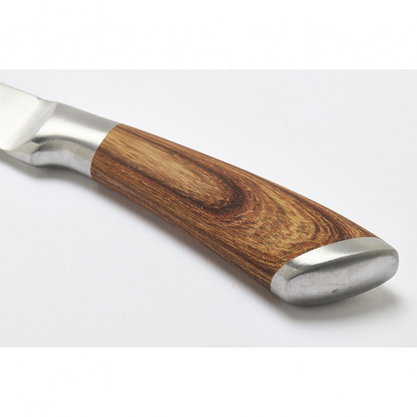 Coffret 3 couteaux tout inox effet bois