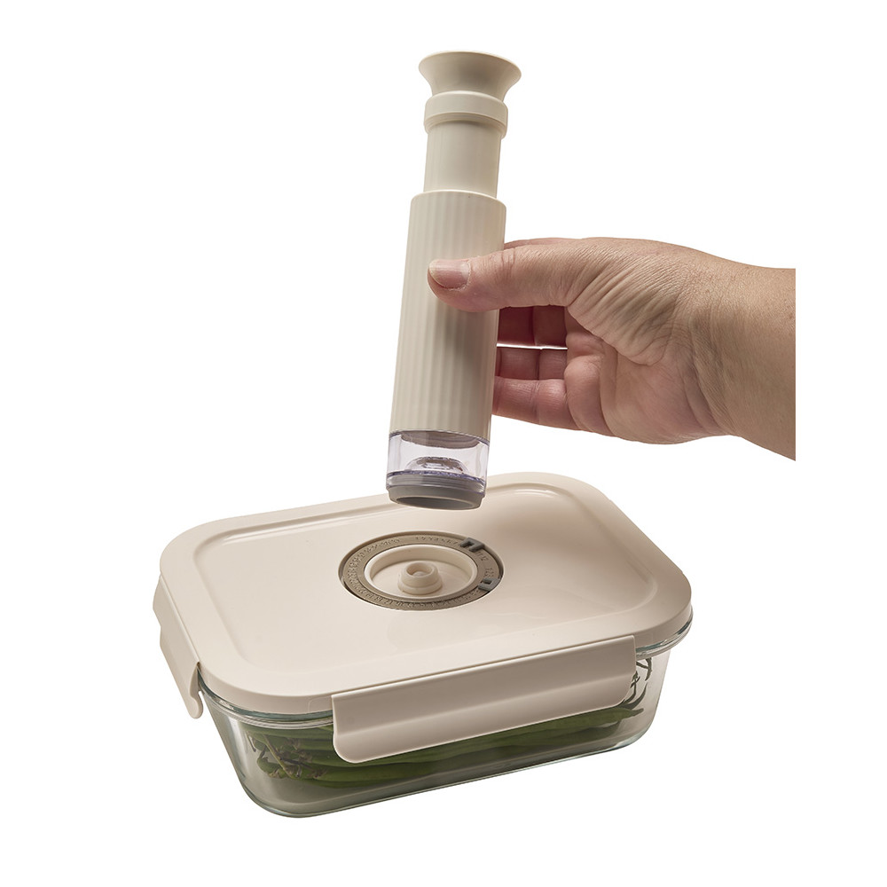 Lot de 2 boîtes de conservation vide d'air avec pompe