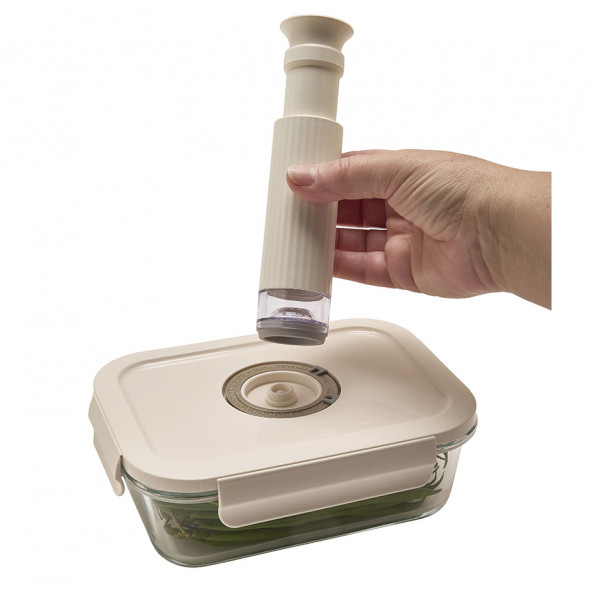 Lot de 2 boîtes de conservation vide d'air avec pompe