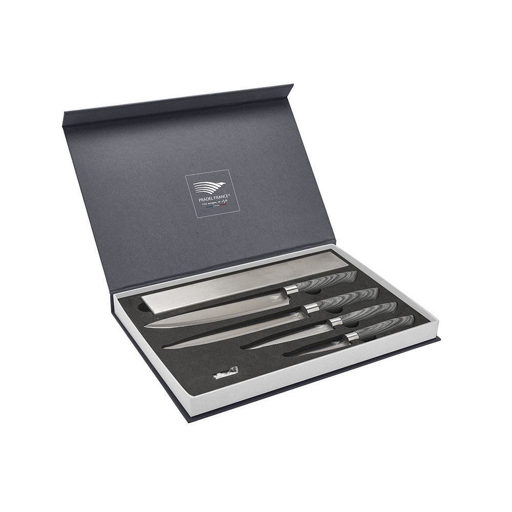 Coffret 4 couteaux avec support magnétique