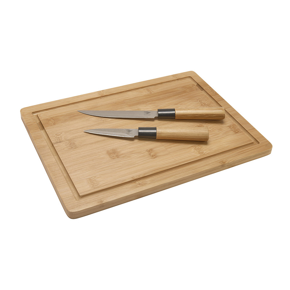 Planche à découper + 2 couteaux