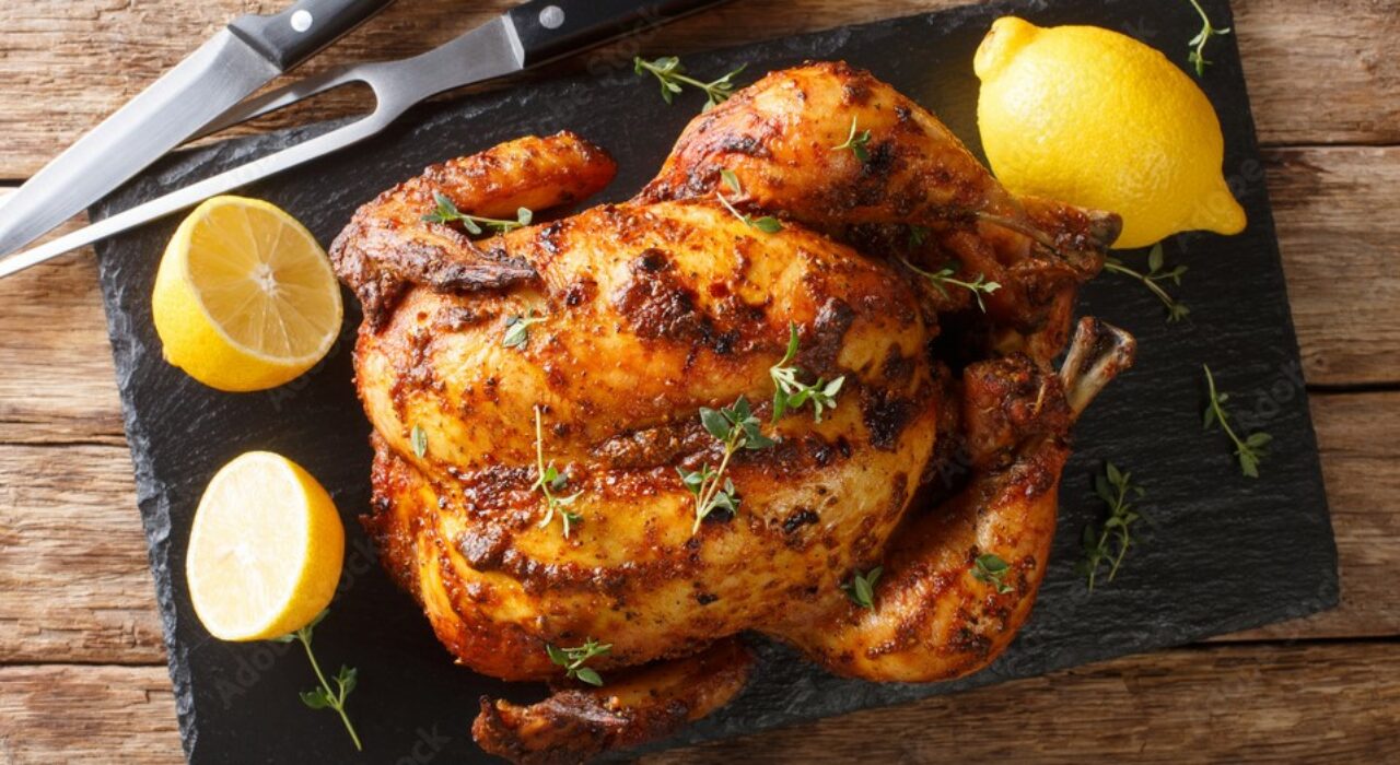 Recette du poulet aux herbes et ses petits légumes