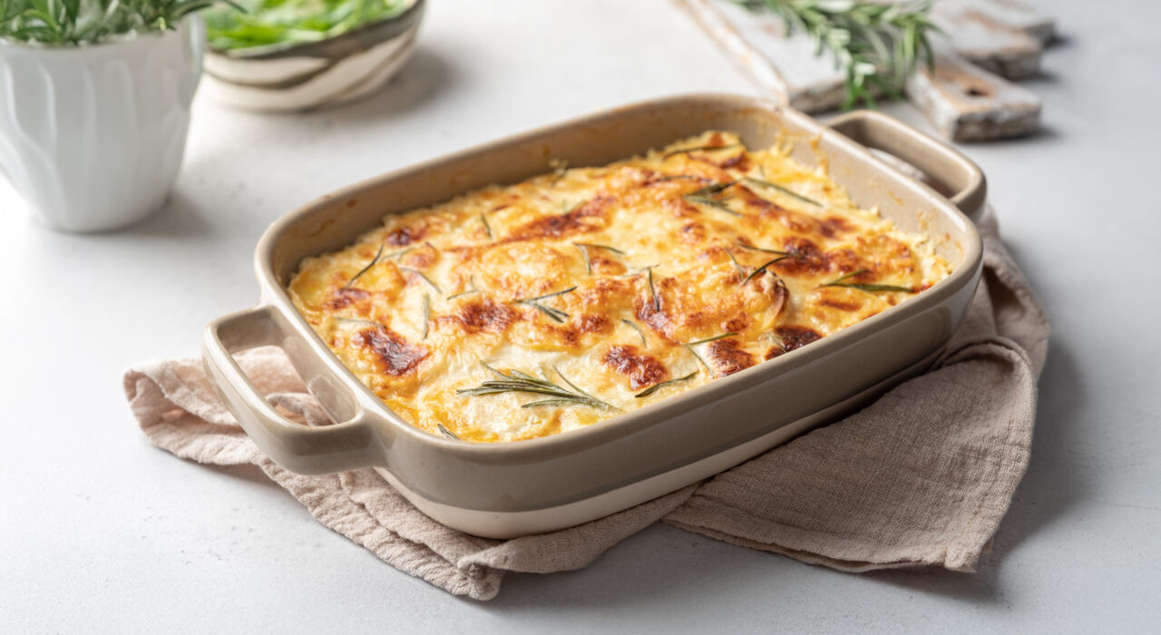 Recette d’un gratin de camembert aux 2 pommes