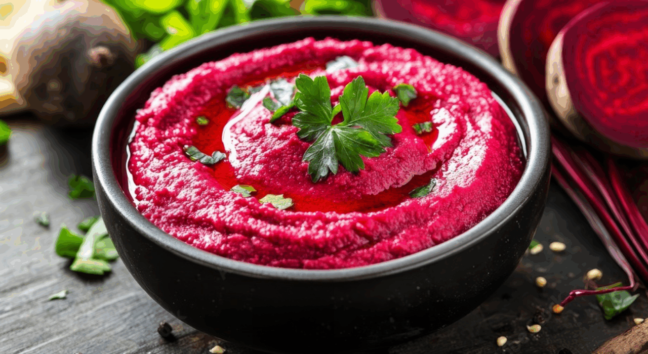 Recette du houmous à la betterave